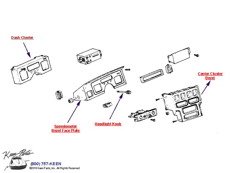Instrument Panel Diagram for a 1997 Corvette