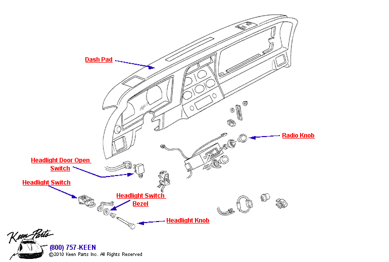 Dash Switches Diagram for a 2000 Corvette