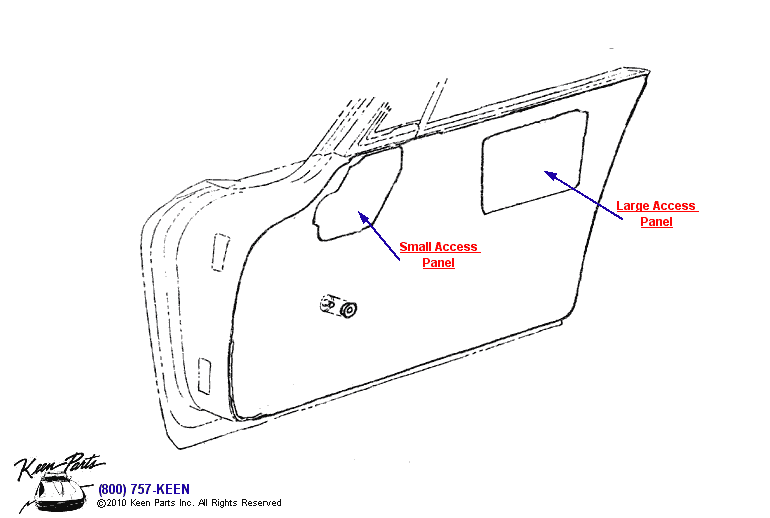 Access Panels Diagram for a 1998 Corvette