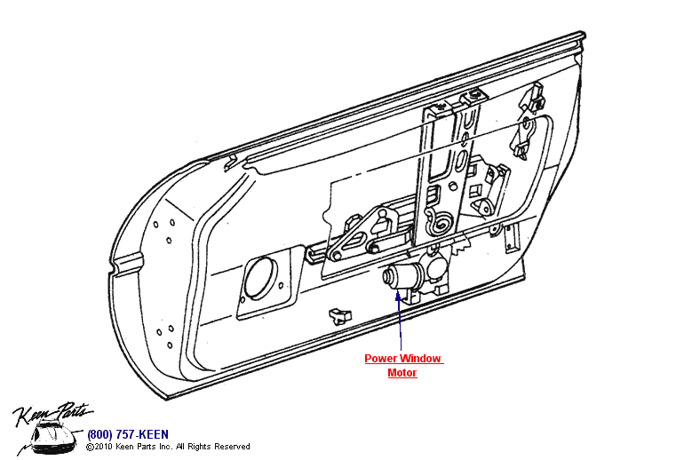 Window Regulator Diagram for a 2011 Corvette