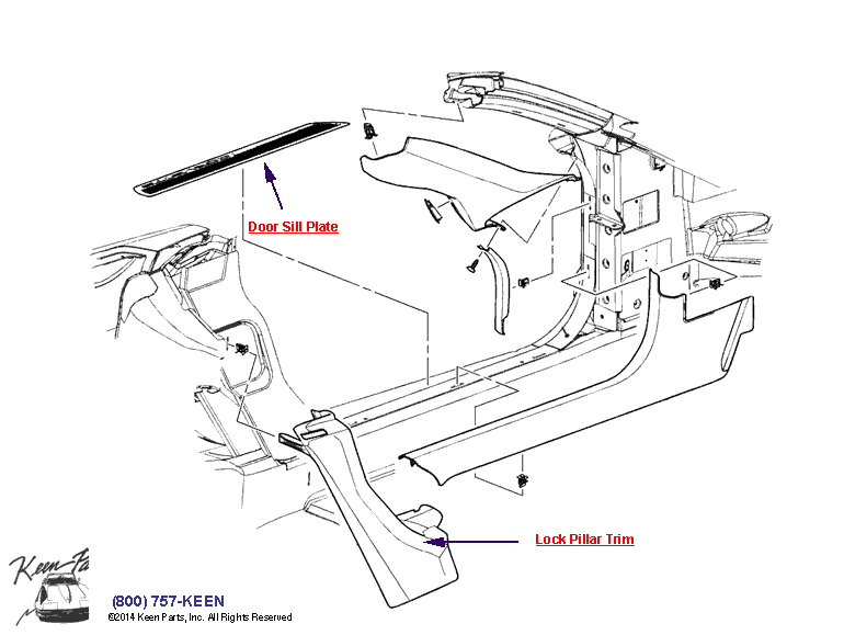 Door Sills Diagram for a 2003 Corvette