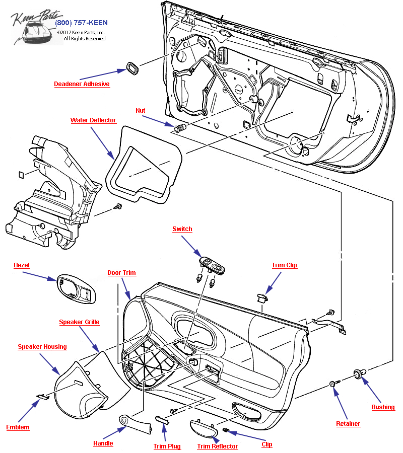Door Switches Diagram for a 1958 Corvette