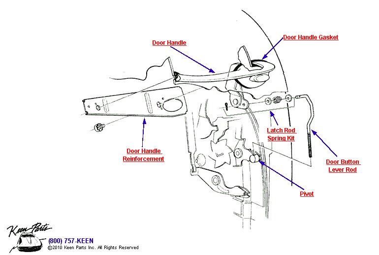 Door Handle &amp; Rod Diagram for a 2002 Corvette