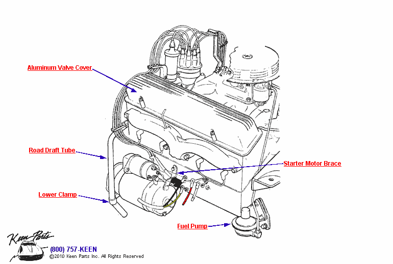 Engine &amp; Draft Tube Diagram for a 1984 Corvette