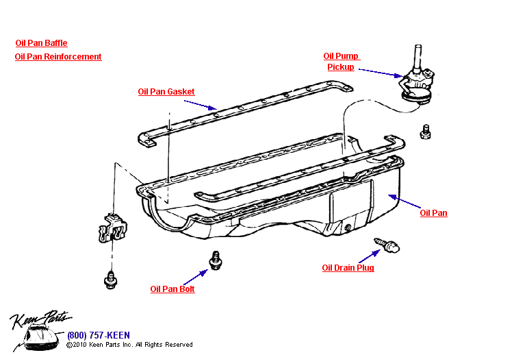 Oil Pan Diagram for a 1968 Corvette