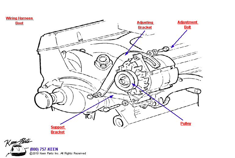 Small Block Alternator Diagram for a 1967 Corvette