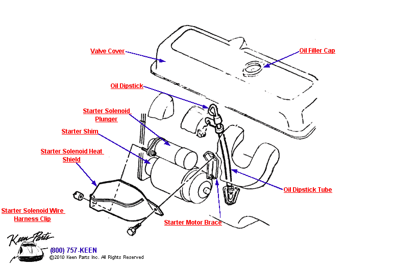 Engine Diagram for a 1965 Corvette