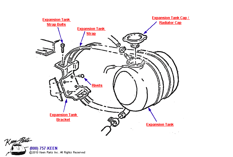 Expansion Tank Diagram for a 1958 Corvette