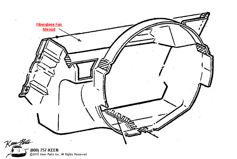 Fan Shroud Diagram for a 1987 Corvette