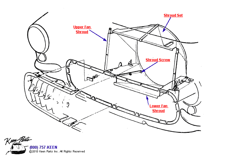 Fan Shrouds Diagram for a 1991 Corvette