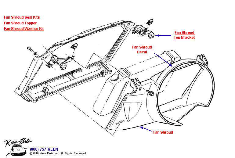 Fan Shrouds Diagram for a 2017 Corvette