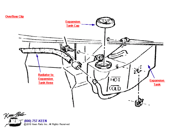 Expansion Tank Diagram for a 1955 Corvette