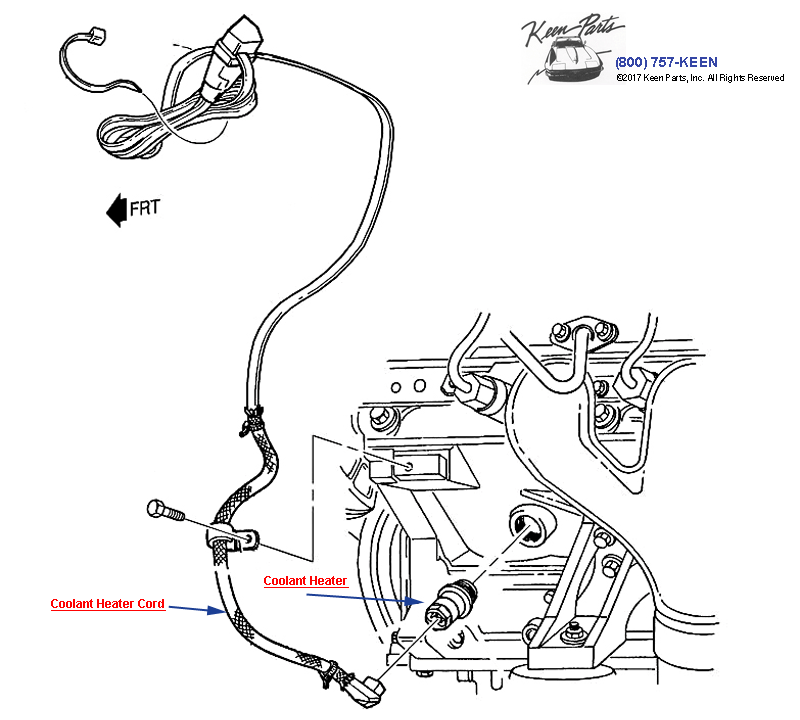 Engine Block Heater Diagram for a 2003 Corvette
