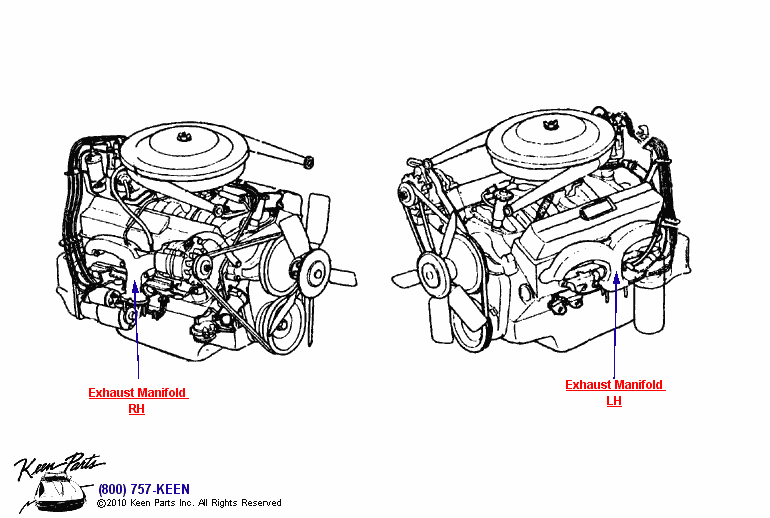 Small Block Exhaust Manifold Diagram for a 1979 Corvette