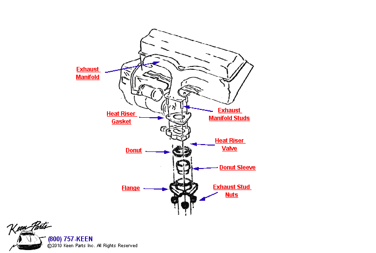 Heat Riser Valve Diagram for a 1969 Corvette