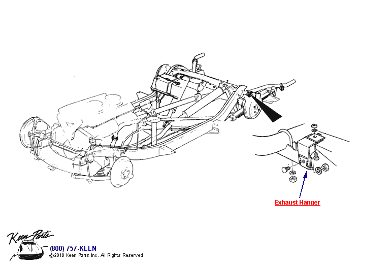 Rear Hanger Diagram for a 2023 Corvette