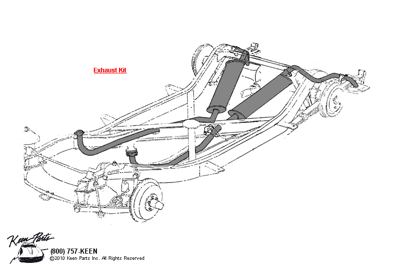 Exhaust Kits Diagram for a 1993 Corvette