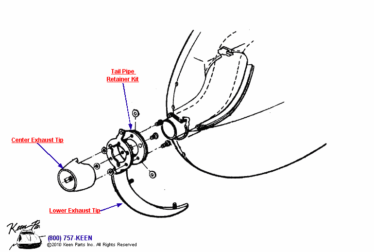 Tail Pipe Diagram for a 2009 Corvette
