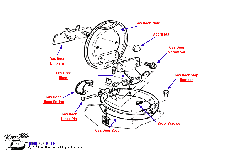 Gas Door Diagram for a 2015 Corvette