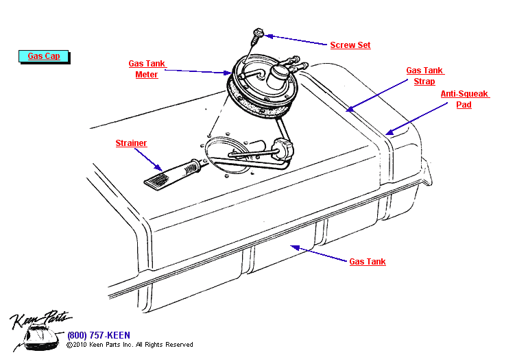 Gas Tank Meter Diagram for a 1957 Corvette