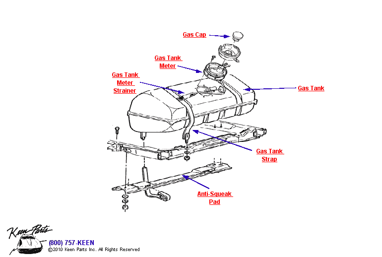 Gas Tank Diagram for a 1980 Corvette