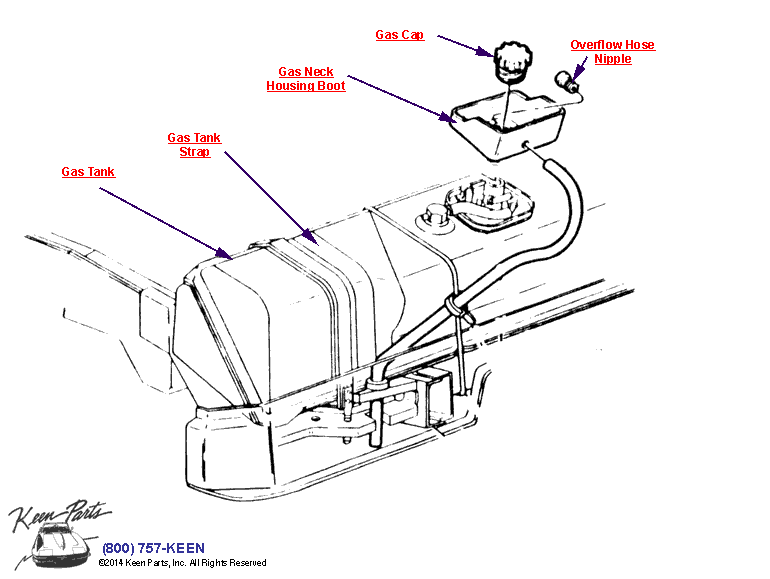 Gas Tank Diagram for a 1964 Corvette