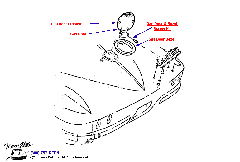 Gas Door Diagram for a 2014 Corvette