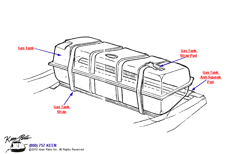 Gas Tank Diagram for a 2016 Corvette