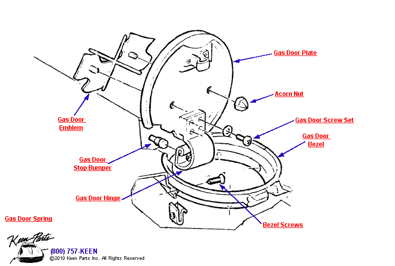 Gas Door Diagram for a 1968 Corvette