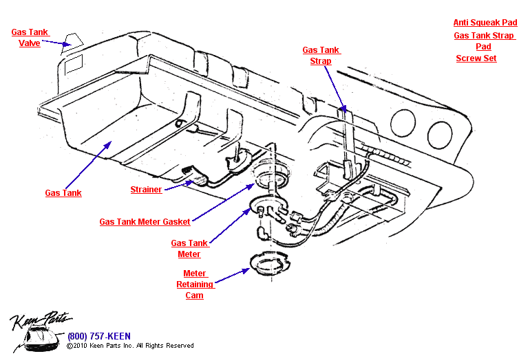 Gas Tank Meter Diagram for a 1970 Corvette