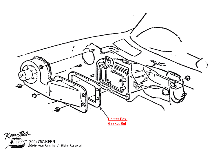 Heater Box - No AC Diagram for a 1971 Corvette