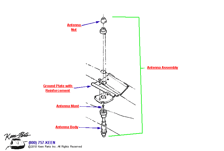Antenna Diagram for a 1997 Corvette