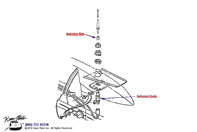 Antenna Diagram for a 1999 Corvette