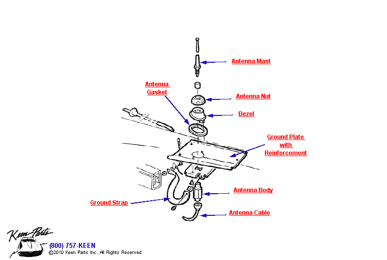 Antenna Diagram for a 2013 Corvette