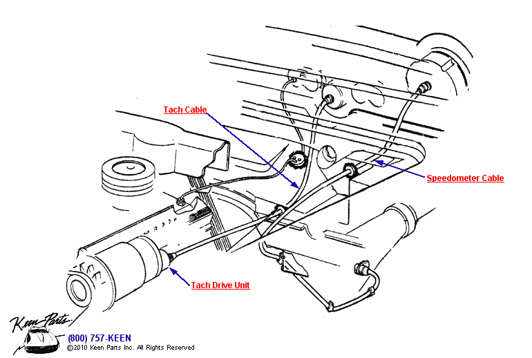 Speedometer &amp; Tach Cables Diagram for a 2009 Corvette