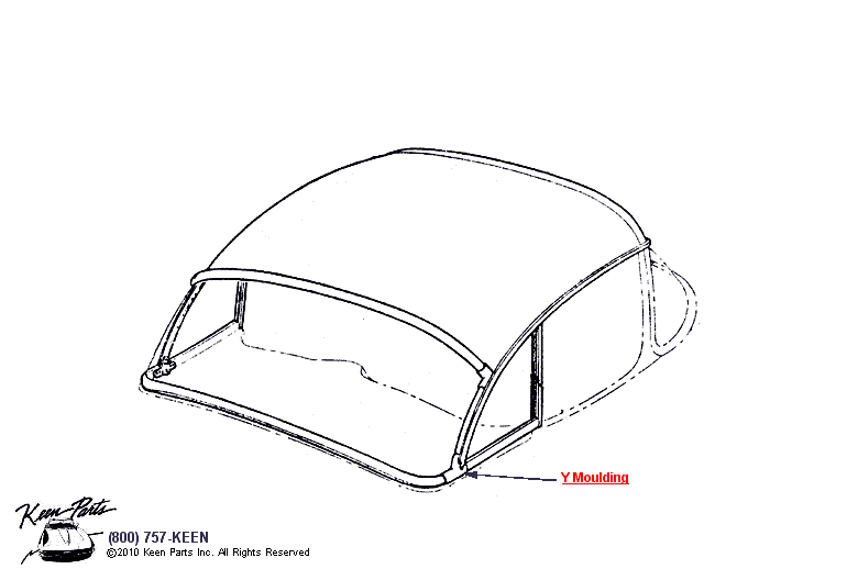 Hard Top Diagram for a 2023 Corvette