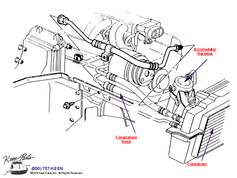 Air Conditioning System Diagram for a 1986 Corvette