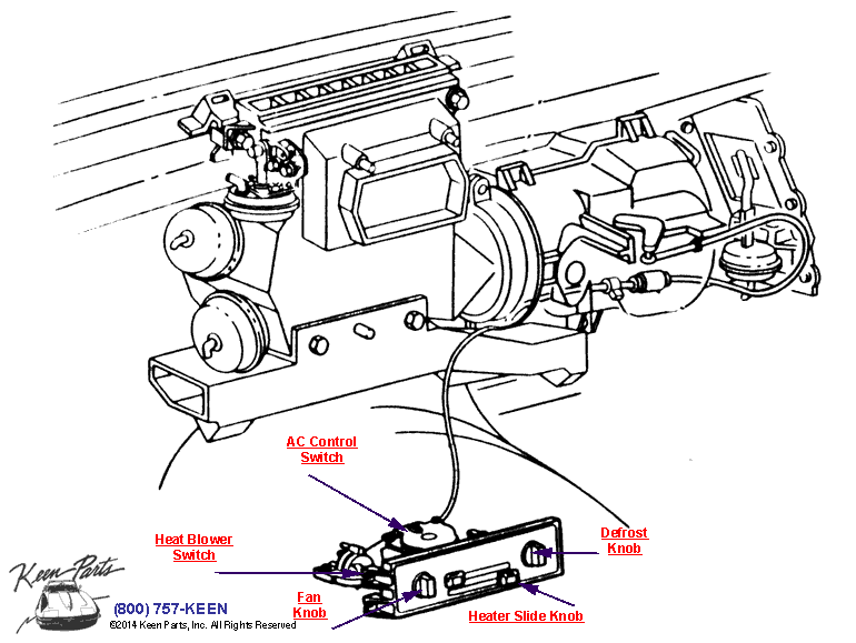 Heat &amp; AC Controls Diagram for a 1992 Corvette