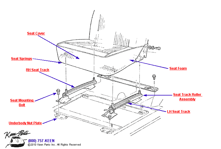 Seat Diagram for a 1957 Corvette