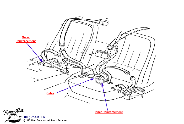 Seats &amp; Belts Diagram for a 2009 Corvette