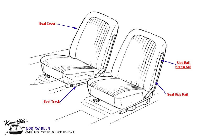 Seats Diagram for a 1968 Corvette