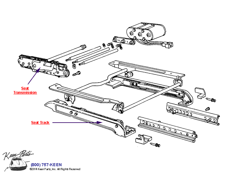 Seat Track Diagram for a 1984 Corvette