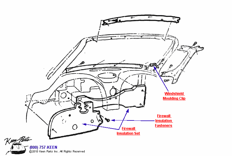 Firewall Diagram for a 1988 Corvette