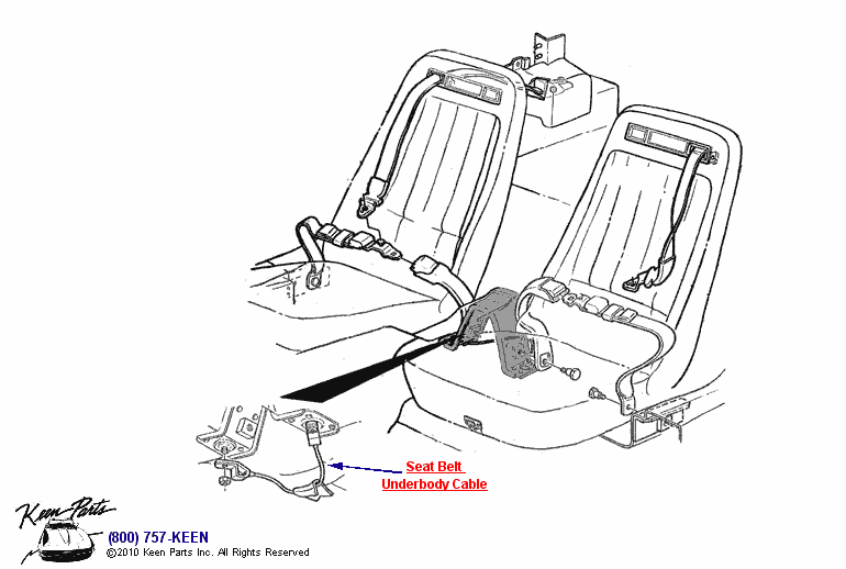 Seats &amp; Belts Diagram for a 1953 Corvette