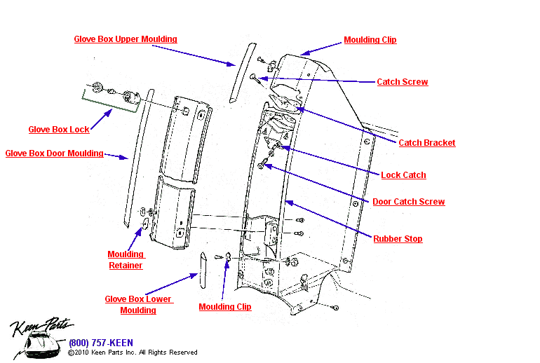 Seat Separator Diagram for a 1955 Corvette