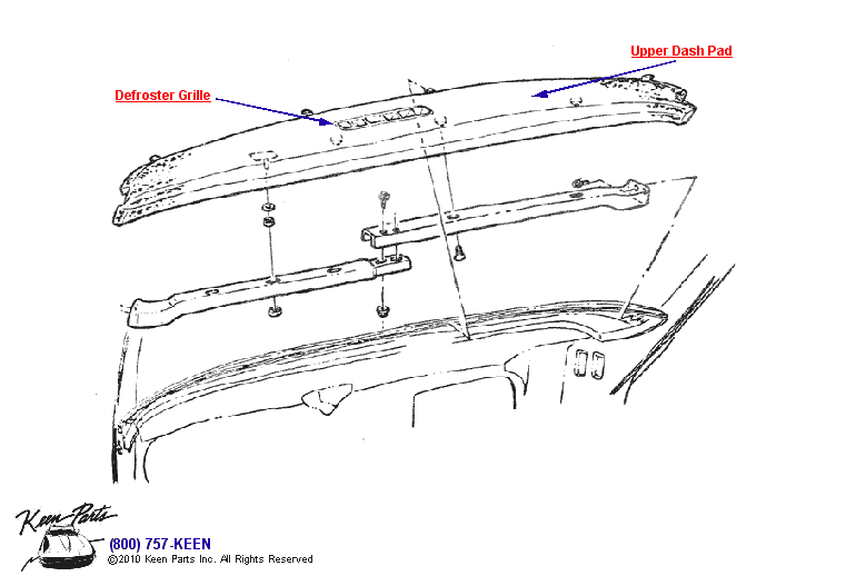 Upper Dash Diagram for a 1999 Corvette