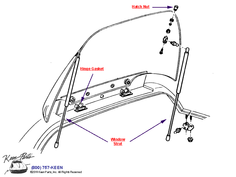 Rear Window Diagram for a 1988 Corvette