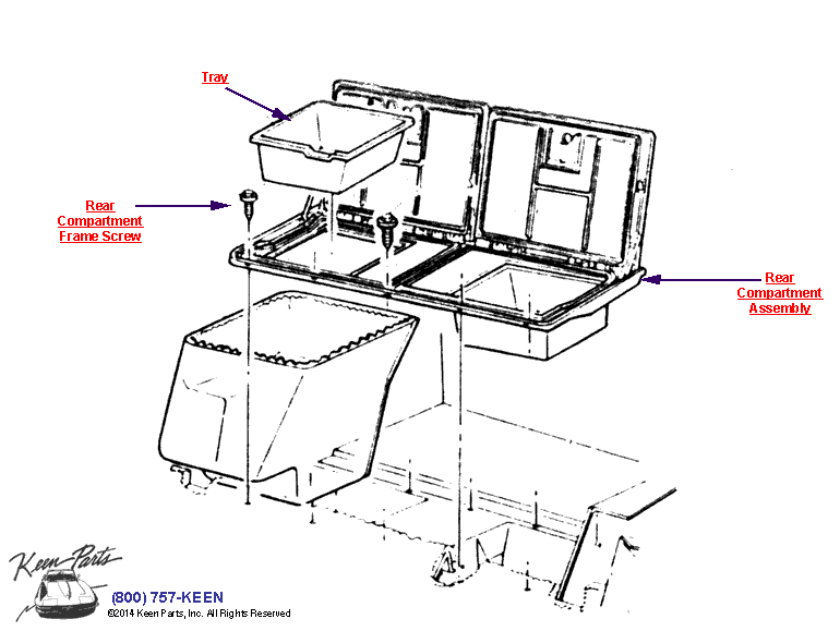 Rear Compartment Diagram for a 1994 Corvette