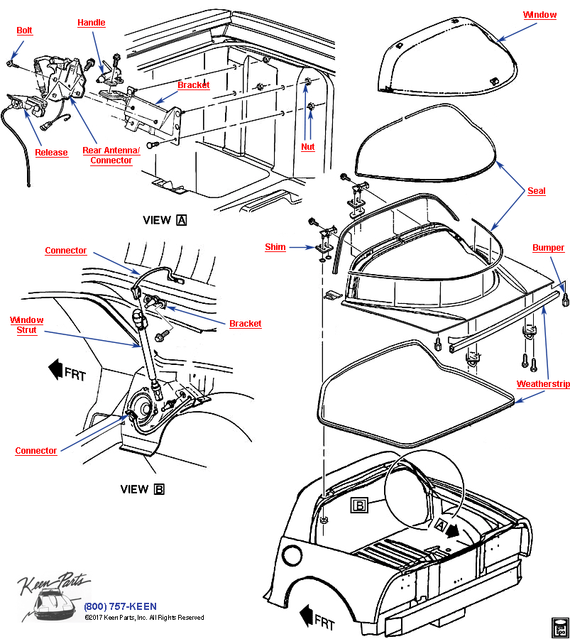 Rear Compartment- Coupe Diagram for a 1992 Corvette