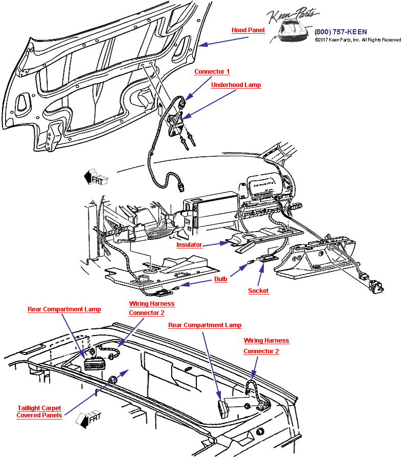 Lamps- Interior Courtesy &amp; Cargo Diagram for a 2009 Corvette
